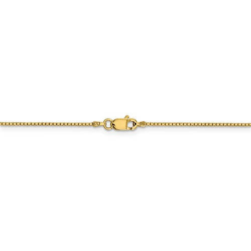 14k yellow gold 0.95mm box bracelet anklet choker necklace pendant chain