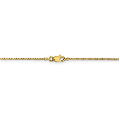 14k yellow gold 0.95mm box bracelet anklet choker necklace pendant chain
