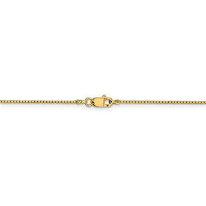 14K Yellow Gold 0.95mm Box Bracelet Anklet Choker Necklace Pendant Chain