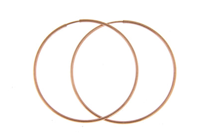 14k rose gold classic endless round hoop earrings 41mm x 1.25mm