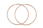 Load image into Gallery viewer, 14k Rose Gold Classic Endless Round Hoop Earrings 41mm x 1.25mm
