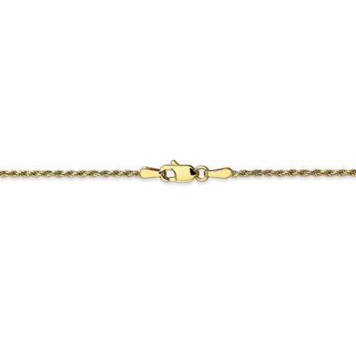 10k yellow gold 1.3mm diamond cut rope bracelet ankle choker pendant necklace chain