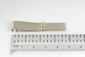 14k White Gold Engravable Tie Bar Clip Personalized Engraved Monogram