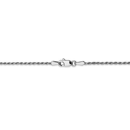 10k white gold 1.50mm diamond cut rope bracelet anklet choker necklace pendant chain