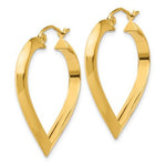 將圖片載入圖庫檢視器 14K Yellow Gold Heart Hoop Earrings 29mm x 3mm
