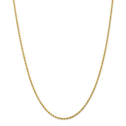 14k solid yellow gold 2mm diamond cut rope bracelet anklet choker necklace pendant chain