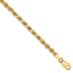 Lade das Bild in den Galerie-Viewer, 14k¬†Solid Yellow Gold 3.5mm Diamond Cut Rope Bracelet Anklet Necklace Pendant Chain
