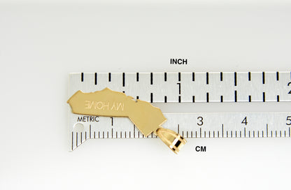14k gold or sterling silver california ca state pendant charm personalized monogram