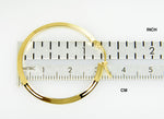 Carregar imagem no visualizador da galeria, 14k Yellow Gold Round Knife Edge Hoop Earrings 30mm x 2.25mm
