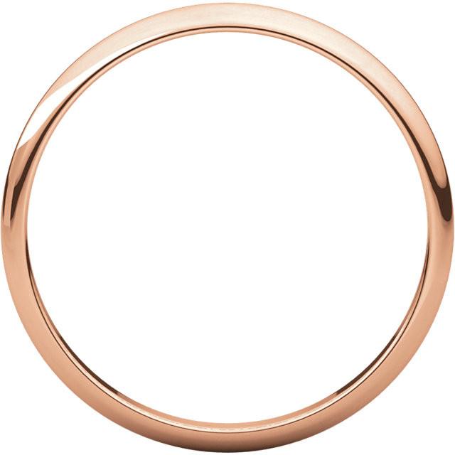 14k rose gold 2mm wedding anniversary promise ring band half round light