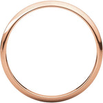 Загрузить изображение в средство просмотра галереи, 14k Rose Gold 2mm Wedding Anniversary Promise Ring Band Half Round Light

