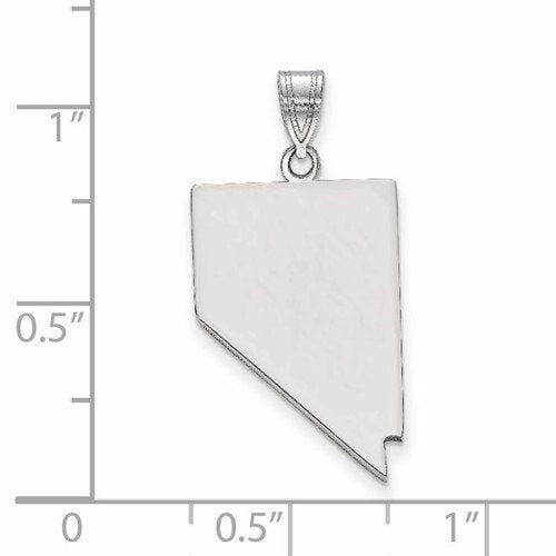 14k gold or sterling silver nevada nv state map pendant charm personalized monogram