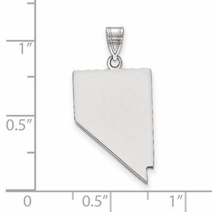 14k gold or sterling silver nevada nv state map pendant charm personalized monogram