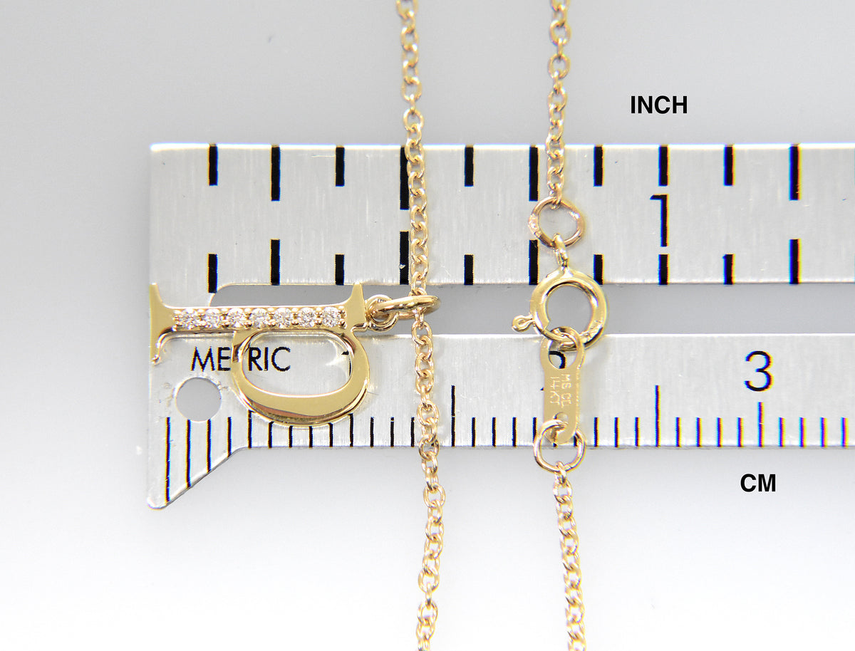 14k yellow rose white gold .04 ctw diamond tiny petite lowercase letter p initial alphabet pendant charm necklace