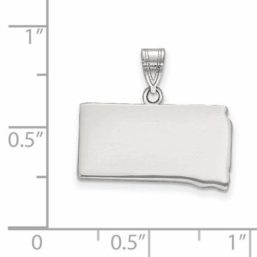 14k gold or sterling silver south dakota sd state map pendant charm personalized monogram