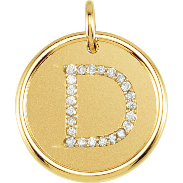 14k yellow rose white gold genuine diamond uppercase letter d initial alphabet pendant charm custom made to order personalized engraved