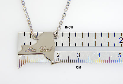14k gold or sterling silver new york ny state name necklace personalized monogram