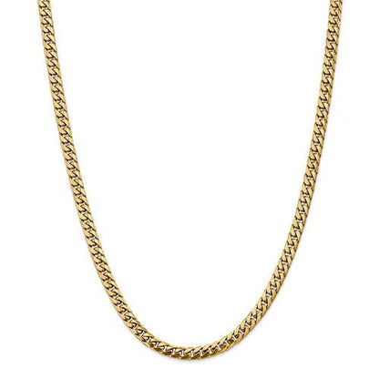 14k yellow gold 5mm miami cuban link bracelet anklet choker necklace pendant chain