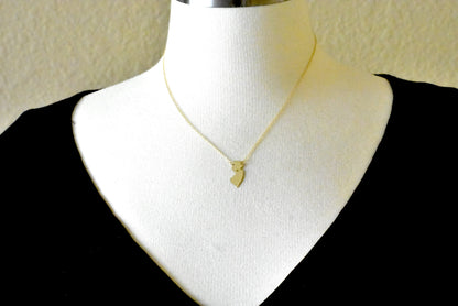 14k gold 10k gold silver new jersey nj state map necklace heart personalized city