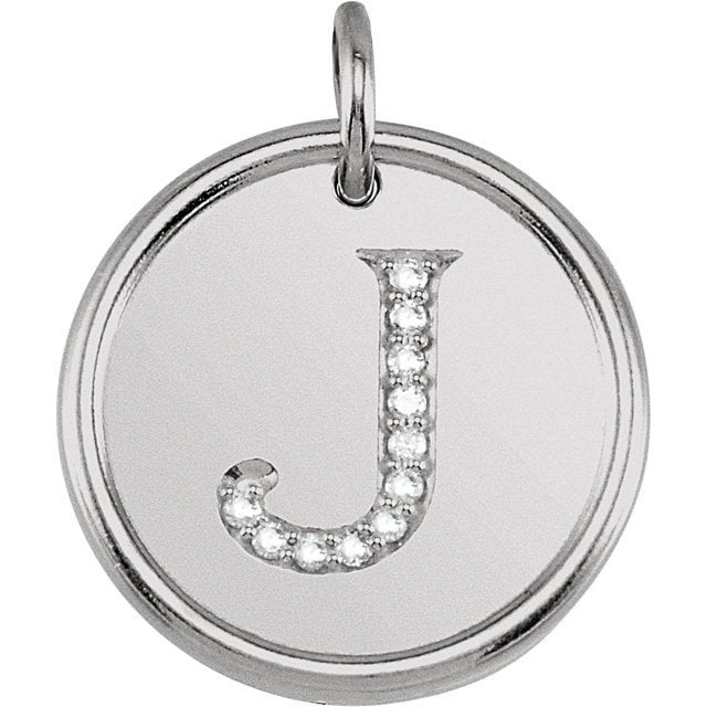 14k yellow rose white gold genuine diamond uppercase letter j initial alphabet pendant charm custom made to order personalized or engraved