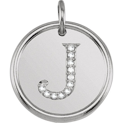14k yellow rose white gold genuine diamond uppercase letter j initial alphabet pendant charm custom made to order personalized or engraved