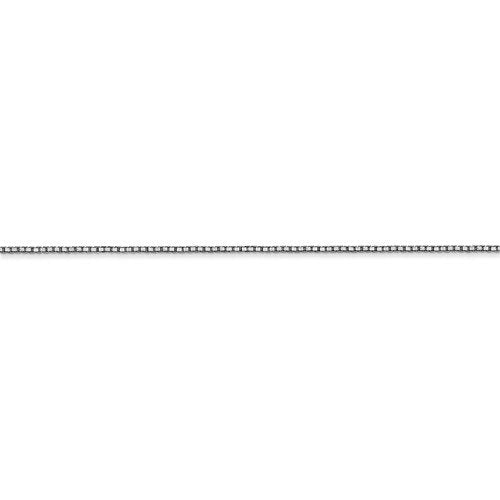 10k white gold 0.9mm box bracelet anklet choker necklace pendant chain lobster clasp