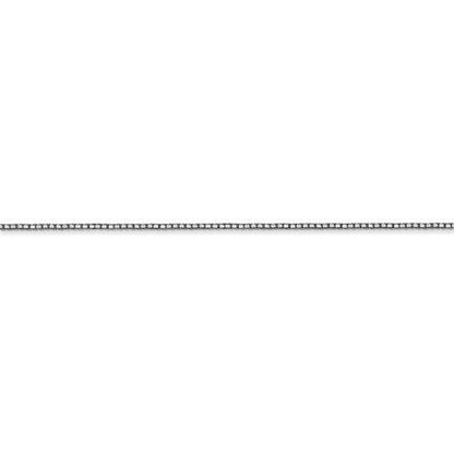 10k white gold 0.9mm box bracelet anklet choker necklace pendant chain lobster clasp