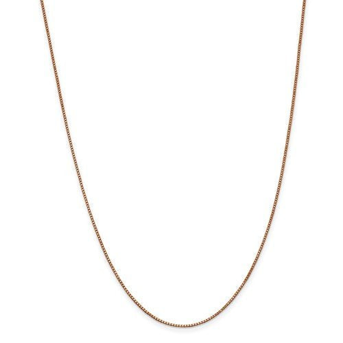 14k rose gold 1mm box link bracelet anklet choker necklace pendant chain