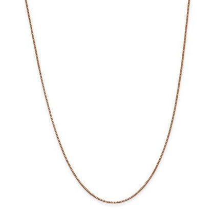14k rose gold 1mm box link bracelet anklet choker necklace pendant chain