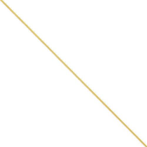 14k yellow gold 1.3mm polished franco bracelet anklet choker necklace pendant chain
