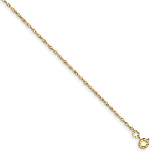14k yellow gold 0.8mm rope bracelet anklet choker necklace pendant chain