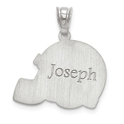 14k 10k gold sterling silver football helmet personalized pendant