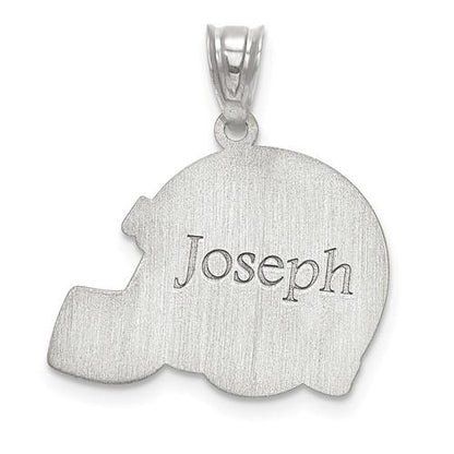 14k 10k gold sterling silver football helmet personalized pendant
