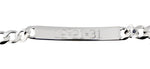 Indlæs billede til gallerivisning Solid Sterling Silver Engravable Curb Link ID Bracelet Engraved Personalized Name Initials Dates
