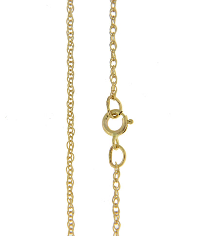 10k yellow gold 0.95mm cable rope bracelet anklet choker necklace pendant chain