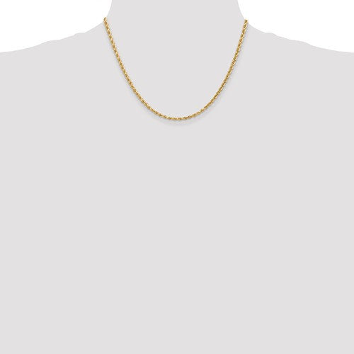14k solid yellow gold 3.25mm diamond cut rope bracelet anklet choker necklace pendant chain
