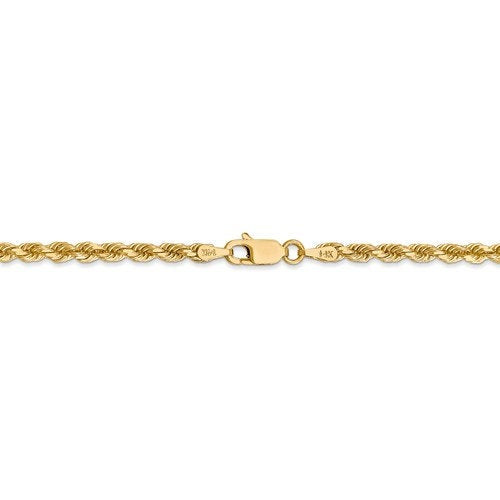 14k solid yellow gold 3.25mm diamond cut rope bracelet anklet choker necklace pendant chain