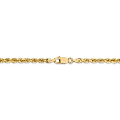 14k solid yellow gold 3.25mm diamond cut rope bracelet anklet choker necklace pendant chain