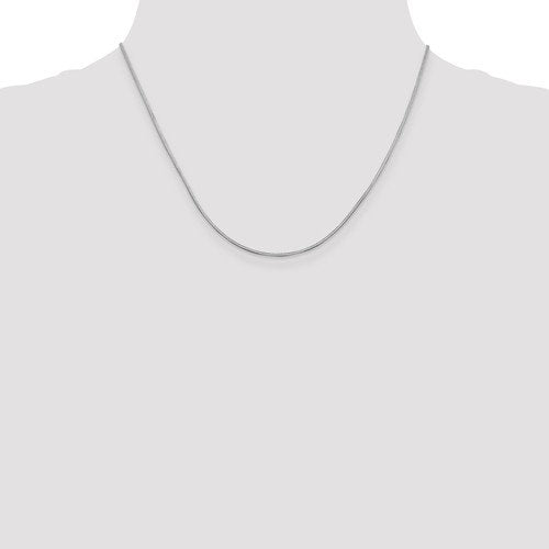 14k white gold 1.40mm octagonal snake bracelet anklet choker necklace pendant chain