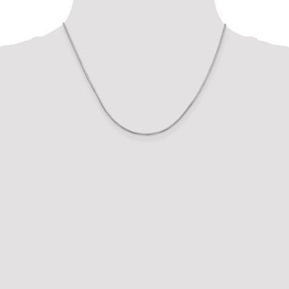 14k white gold 1.40mm octagonal snake bracelet anklet choker necklace pendant chain