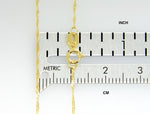 Indlæs billede til gallerivisning 14k Yellow Gold 1mm Singapore Twisted Bracelet Anklet Necklace Choker Pendant Chain
