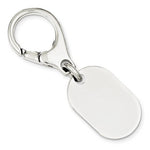 Afbeelding in Gallery-weergave laden, Engravable Sterling Silver Key Holder Ring Keychain Personalized Engraved Monogram
