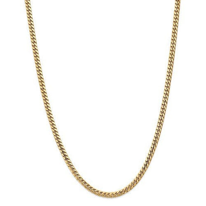 14k yellow gold 4.3mm miami cuban link bracelet anklet choker necklace pendant chain