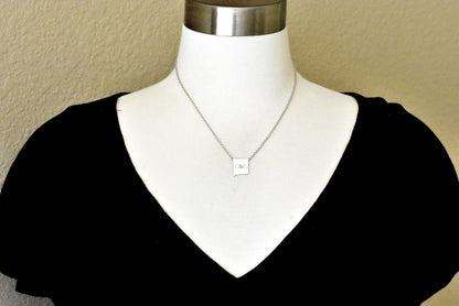 14k gold or sterling silver new mexico nm state name necklace personalized monogram