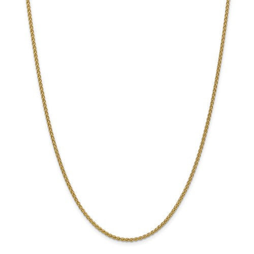 14k yellow gold 2mm spiga wheat bracelet anklet necklace pendant chain
