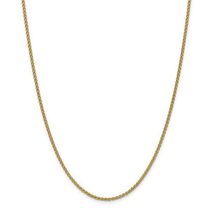 14k yellow gold 2mm spiga wheat bracelet anklet necklace pendant chain