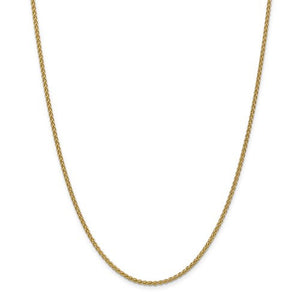 14K Yellow Gold 2mm Spiga Wheat Bracelet Anklet Necklace Pendant Chain