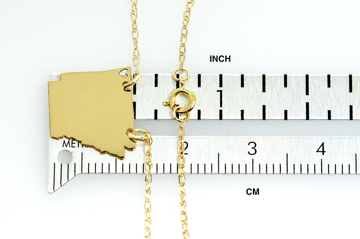 14k gold 10k gold silver arkansas state map necklace heart personalized city