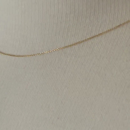 14K Yellow Gold 0.80mm Diamond Cut Cable Bracelet Anklet Choker Necklace Chain Lobster Clasp