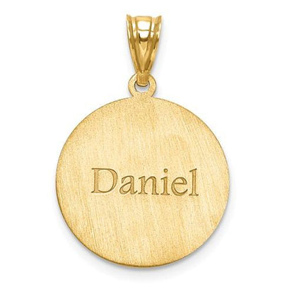 14k 10k gold sterling silver baseball personalized engraved pendant